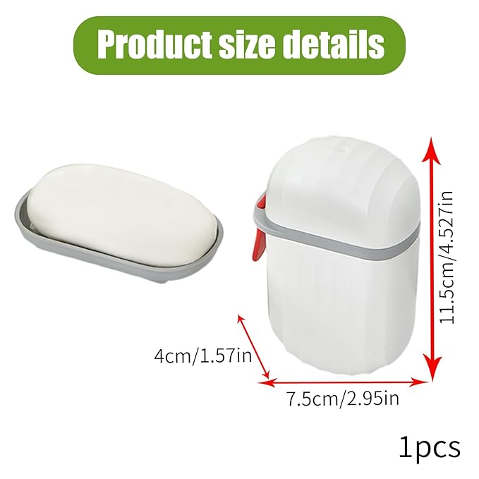 Portable Ribbed Soap Box with Leak-Proof Seal