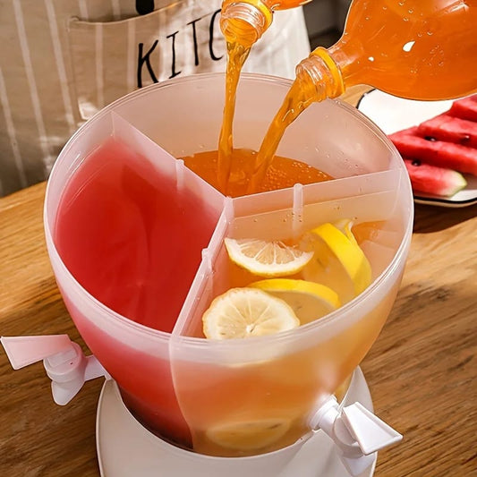 Drink Dispenser – 3-Compartment Rotating Carousel
