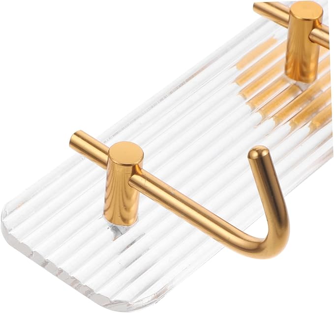 4 Pcs Modern Gold Accented Self-Adhesive Wall Hooks