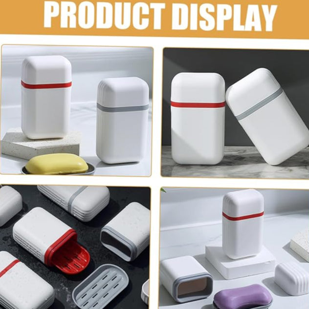 Portable Ribbed Soap Box with Leak-Proof Seal
