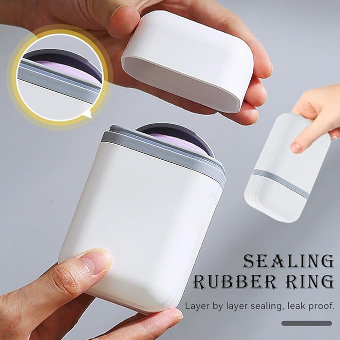 Portable Ribbed Soap Box with Leak-Proof Seal