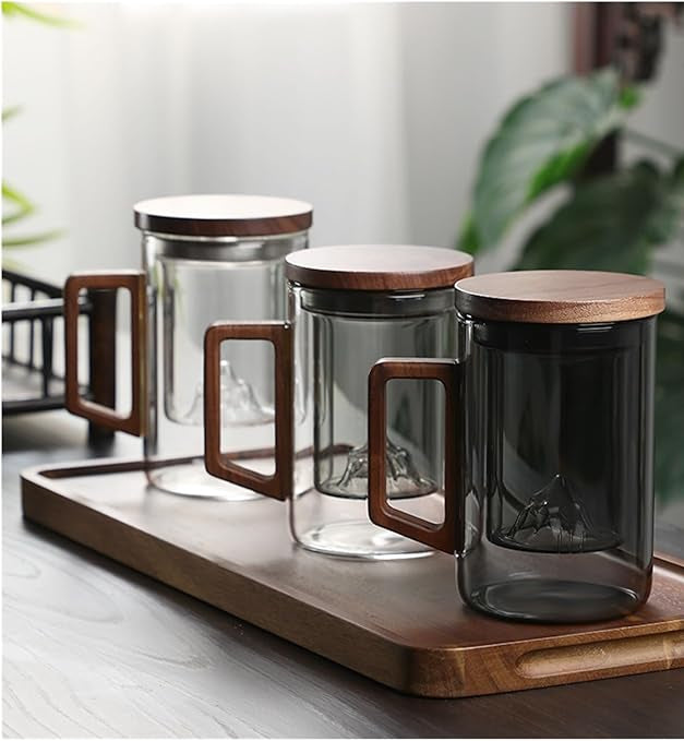 Glass Tea Cup with Infuser/Stainer and Lid