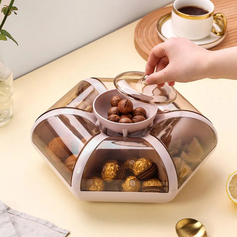 Stylish Lotus-Shaped Candy, Snack & Nut Organizer