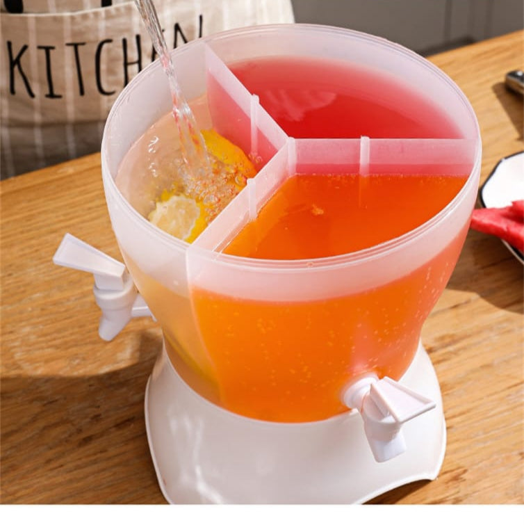 Drink Dispenser – 3-Compartment Rotating Carousel
