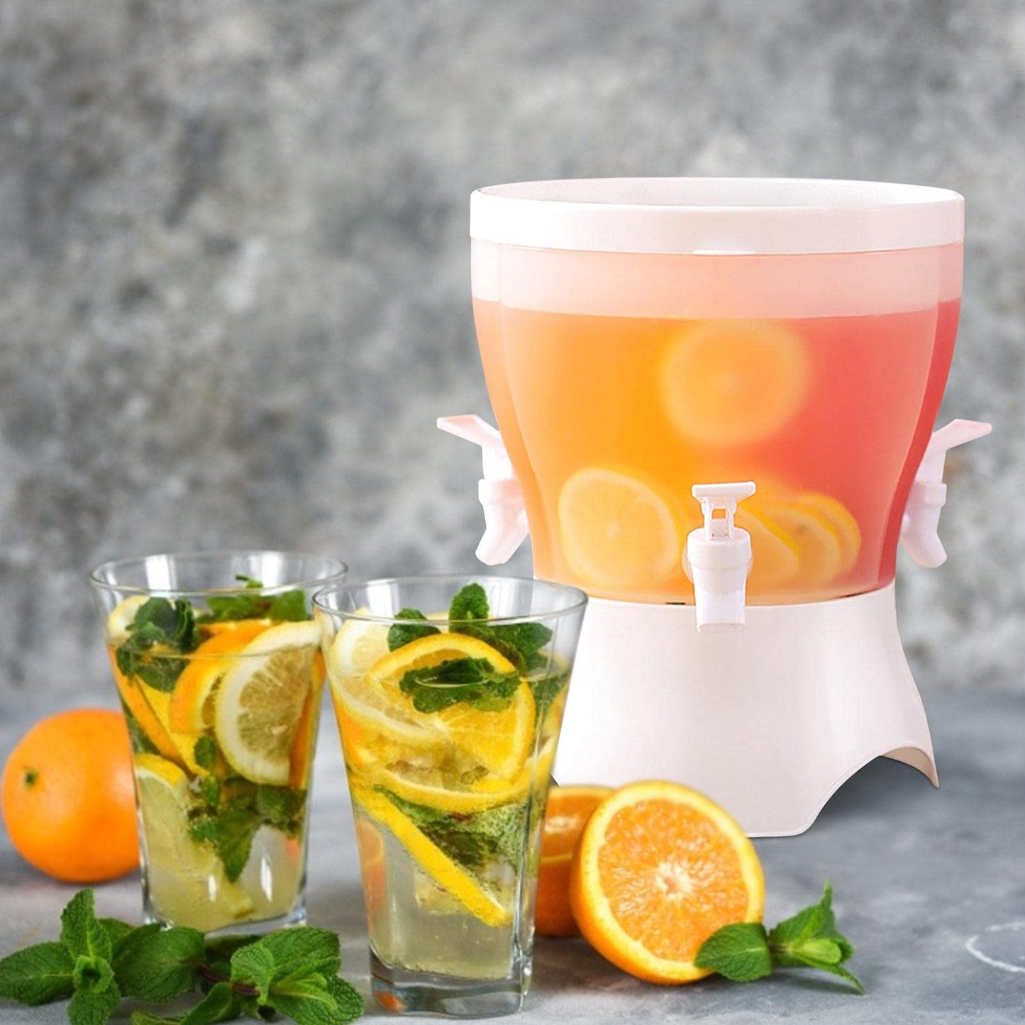Drink Dispenser – 3-Compartment Rotating Carousel
