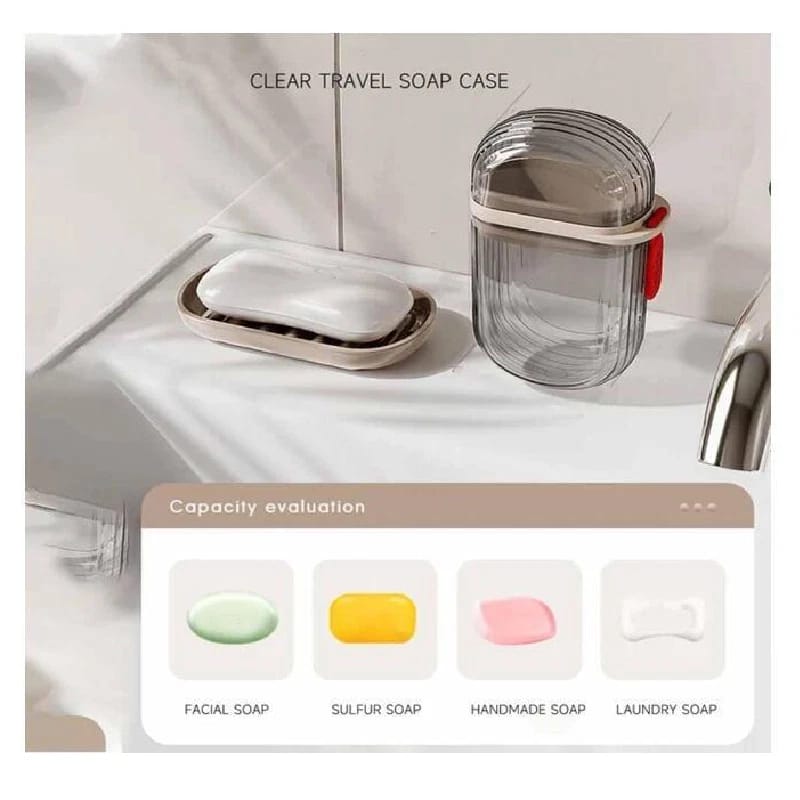 Portable Ribbed Soap Box with Leak-Proof Seal