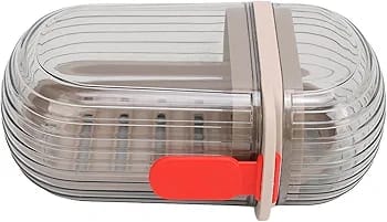 Portable Ribbed Soap Box with Leak-Proof Seal