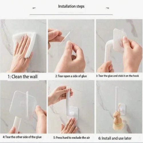 StrongGrip Detachable Handle Self-Adhesive Wall Hook